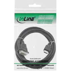 INLINE HDMI-DVI Adapterkabel, HDMI St DVI 18+1 St, 3m Stecker, 3m