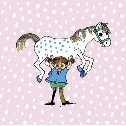 Muurla Pippi Langstrumpf Serviette 33 x 33 cm
