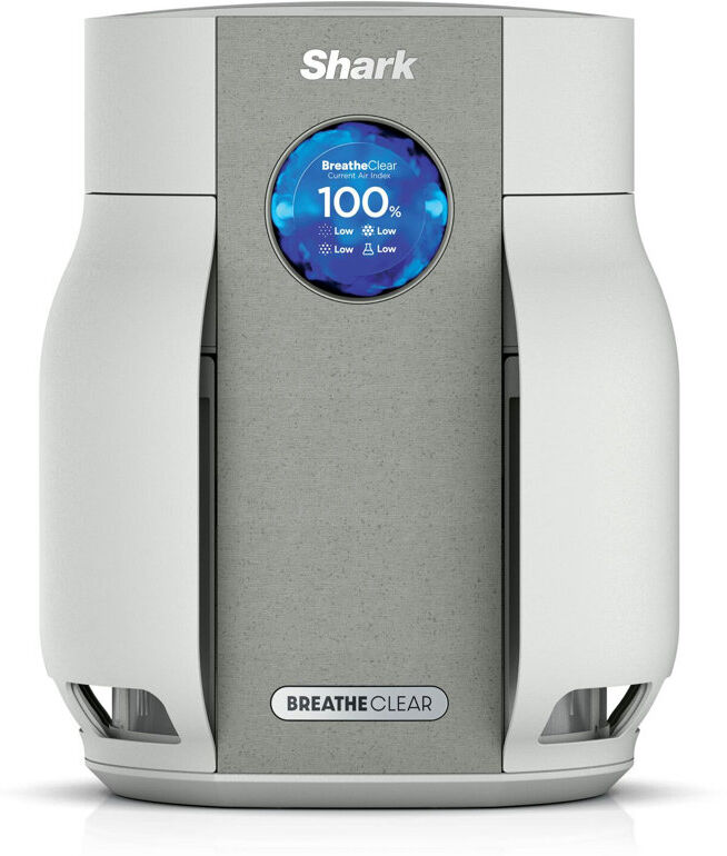 Shark BreatheClear Compact Air Purifier with NeverChange6 HP062UK Dove Grey 29.31cm H X 23.72cm W X 23.32cm D