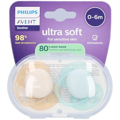 Philips Avent Fopspeen +0m Soft neutraal 2st 2 St Schnuller