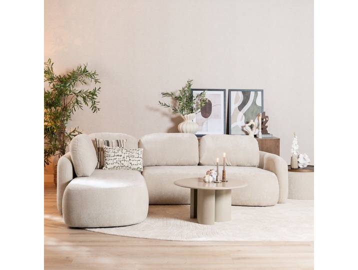 Bronx71 Ecksofa Vienna Chenille beige links