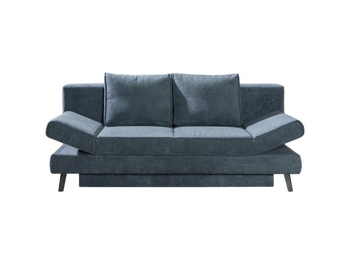 Novel Schlafsofa, Grau, Metall, 200x85x90 cm, Stoffauswahl, Wohnzimmer, Sofas & Couches, Schlafsofas, Schlafsofas mit Bettkasten