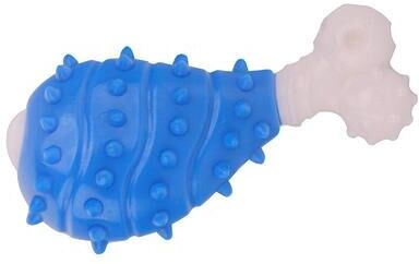 United Chicken Leg Dental Chew Toy For Dogs Interactive Dog Chew Toy & Teeth Cleaning Toy blue