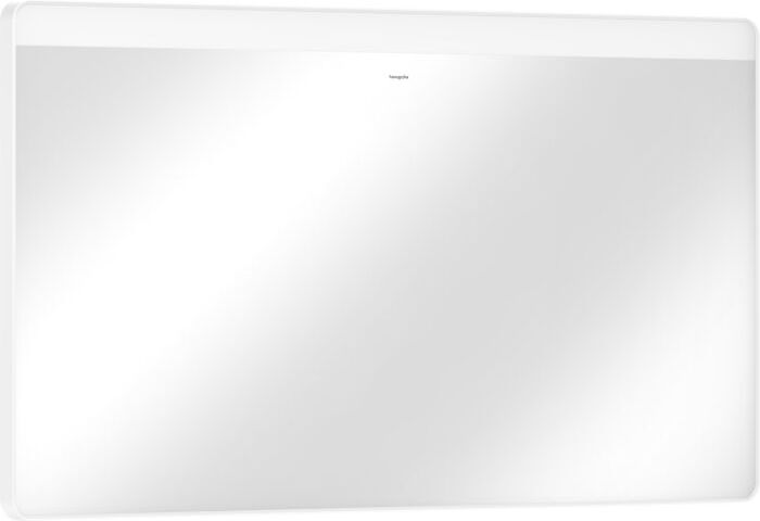 Hansgrohe Xarita Lite Q Spiegel 54960700 mit horizontaler LED-Beleuchtung, mattweiß, B 1200 x H 700 x T 30 mm, 12 W