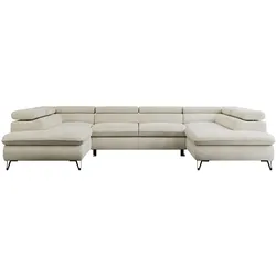 WOHNLANDSCHAFT PEDRO U Velvet Beige