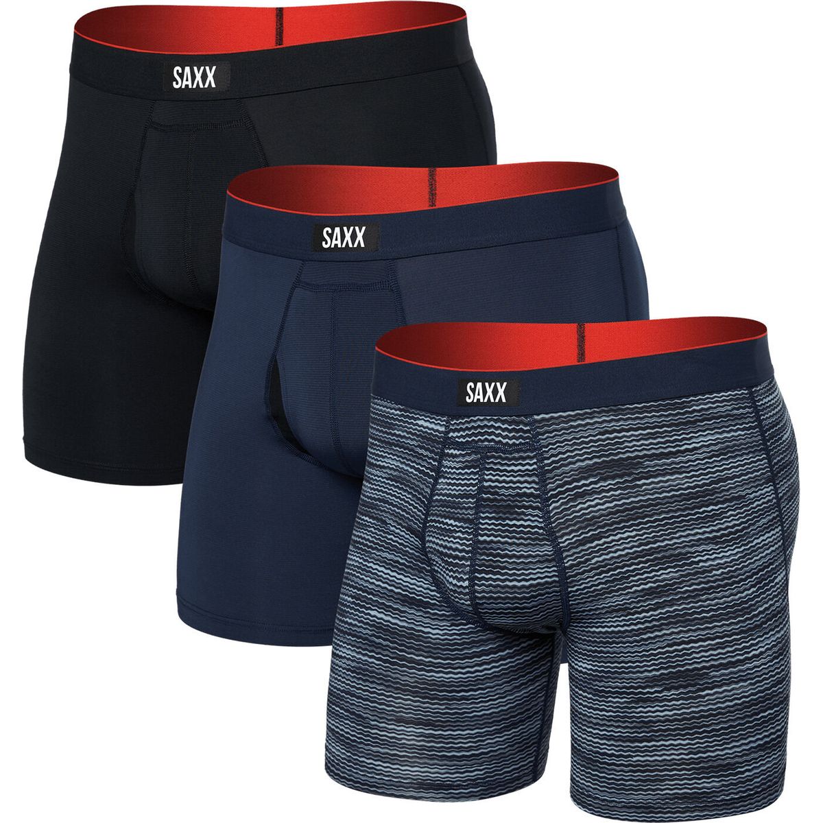 Saxx Multi-sport Mesh Boxer Brief FLY 3PK wavelength/navy/black (WNB) S SXPP3MS-WNB-S