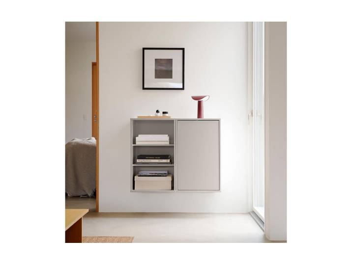 Mehrzweckschrank ReCollector , grau (silbergrau), B:43cm H:70cm T:30cm, Schränke, Mehrzweckschrank