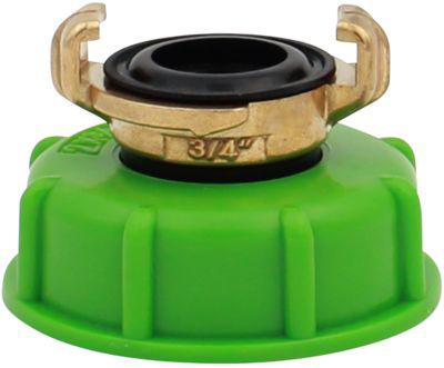 IBC Adapter 2" auf 0,75", Grobgewinde auf Feingewinde, Schnellkupplung, Ø 55-62 mm