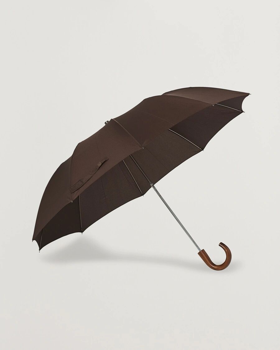 Fox Umbrellas Telescopic Maple Crook Umbrella Brown