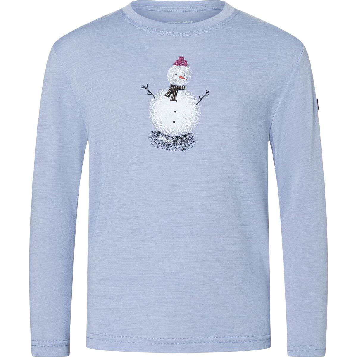 Super.Natural K Snowman LS forget me not blue/various (15J) 164 SNKP0102215J164