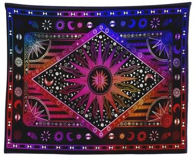 Uplifted Finds Indian Tarot Mandala Tapestry   Bohemian Divination Aesthetic Wall Hanging e2 280 X 180 Cm