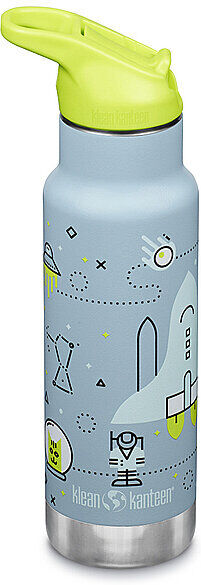 KLEAN KANTEEN Kinder Trinkflasche Classic 355ml Flip Sport Cap isolierend hellblau B