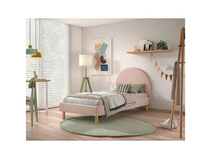 Vipack Kinder-/Juniorbett, Rosa, Holz, Pinie, Uni, 90x200 cm, Lattenrost,alternative Größen erhältlich, Federholzleisten verleimt, Kinderzimmer & Jugendzimmer, Kindermöbel, Kinderbetten