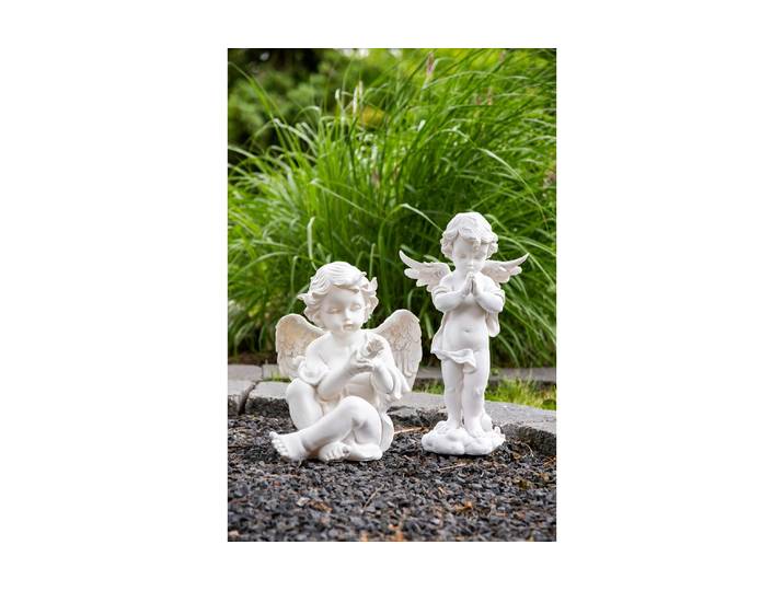 Dekofigur PAJOMA Engel Angelo , weiss (weiß), B:19cm H:35cm, Polyresin, Dekofiguren, Dekofigur