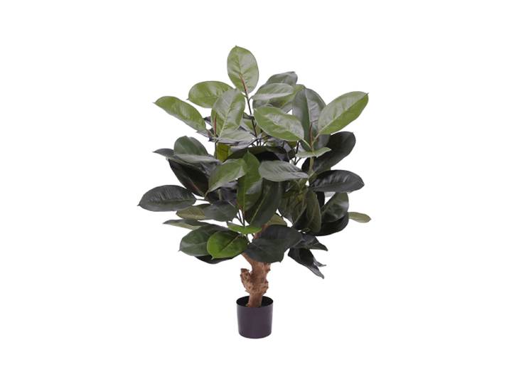 Lebensechte Kunstpflanze „Ficus Elastica Robusta Bush“ Ø 65 x 95 cm Grün Baq Design