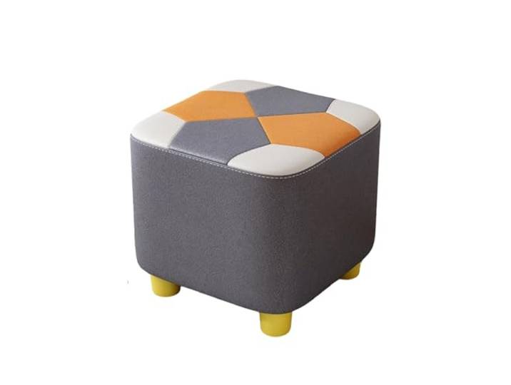 DANNMPX Sitzhocker Wohnzimmer Multifunktionaler Quadratischer Fußhocker, Atmungsaktives Gewebe, Weiches Kissen Zusätzliche Sitzplätze(Gray)