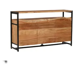 DELUKE Sideboard BJORN Akazie Natur 87x42x145cm Schrank Flur Schlafzimmer Kommode