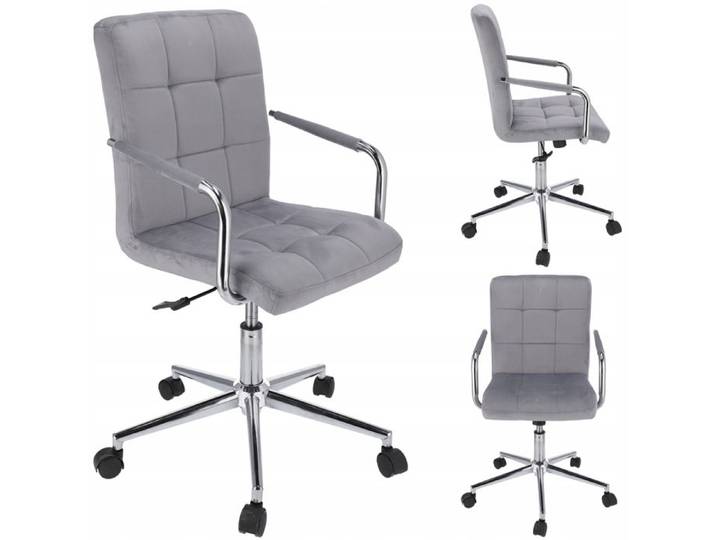 Chaise QUATRO en velours gris