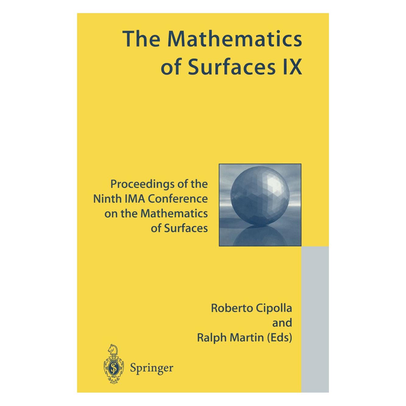 Springer The Mathematics of Surfaces IX (Englisch, Hardcover, Ralph Martin, Roberto Cipolla) (9781852333584)