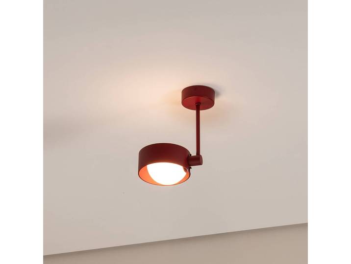 Deckenleuchte Mado Argon, dimmbar, rot, für Wohn- / Esszimmer, Metall, Junges Wohnen