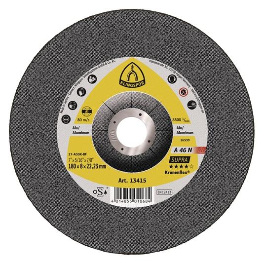Klingspor Schruppscheibe A 46 N Supra D115xS6mm gekröpft Aluminium Bohrung 22,23 mm (6622)