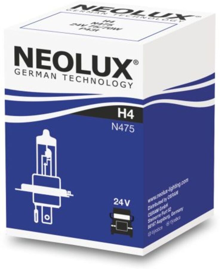 Glühlampe Halogen NEOLUX H4 24V, 75/70W, 1 Stück