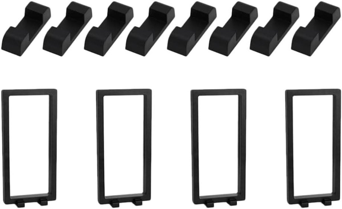 Zwevende Frame Standaard Display Box voor Sieraden Presentatie - Zwart - Breedte: 23 cm