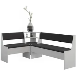 Vicco, Essgruppe, Eckbankgruppe Roman, Weiss, 120.1 x 180.1 cm (Spanholz)