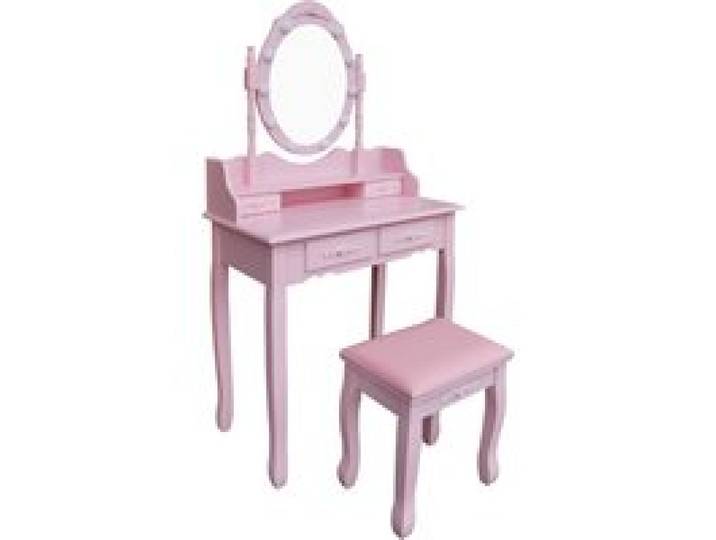 HOME DELUXE Coiffeuse ROSY avec miroir LED et tabouret, 71 x 40 x 149 cm (rose)