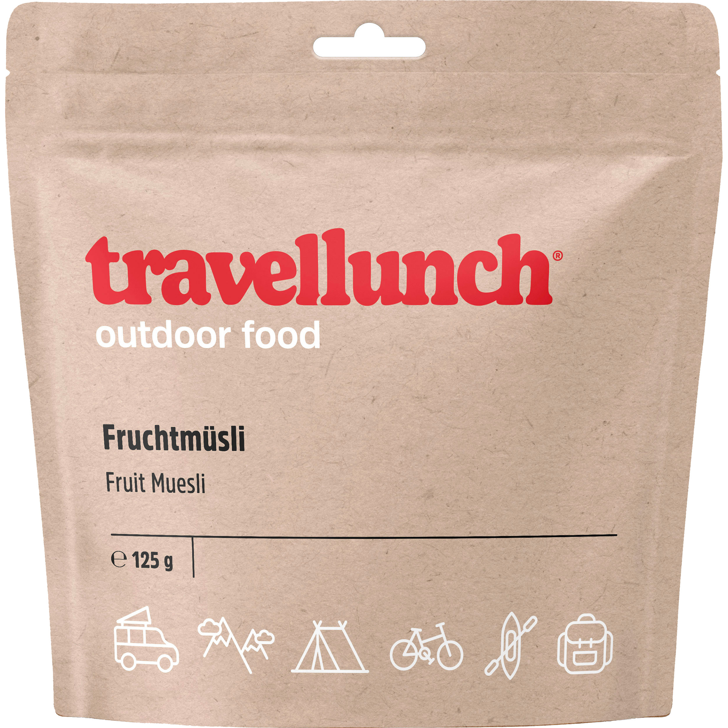 Travellunch Fruchtmüsli mit Milch Trekkingnahrung Größe 125G