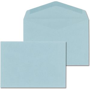 ÖKI Briefumschläge Natur blau, C6, ohne Fenster, nassklebend, 75g/m², 1000 Stück