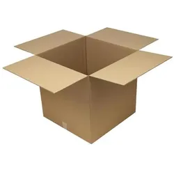 Transpak, Versandkarton + Versandbox, Faltkarton 2-wellig Masse 600x600x600mm Qualität 2.40BC braun braun (10 Stk.)