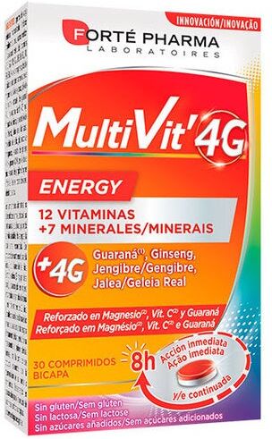 FORTE PHARMA Multivitaminas 4G Energía Comprimidos