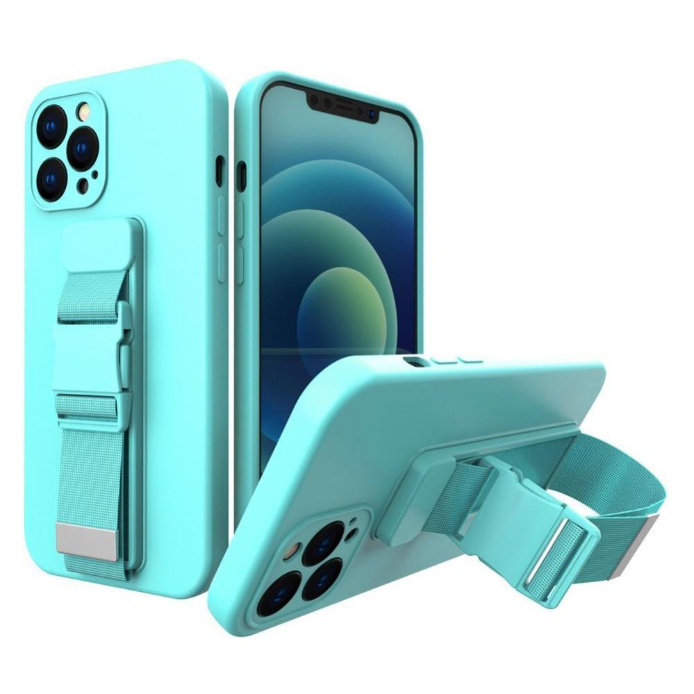 Hurtel Seilhülle Gelhülle mit einer Kette Lanyard Tasche Lanyard iPhone 11 Pro hellblau (1404978613)