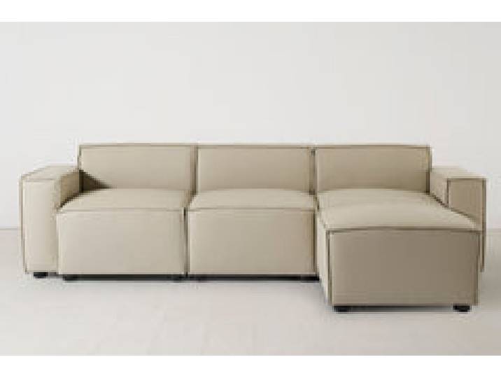 Dreisitzer-Sofa Model 03 mit Chaiselongue rechts, Oyster