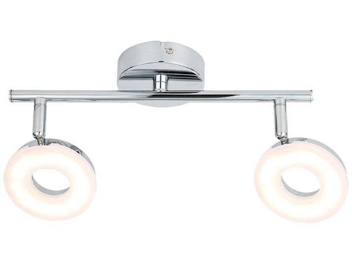 2 Spots LED ROUND 30.5cm 8W silberfarben