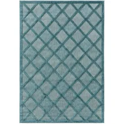 benuta Nest In- & Outdoor-Teppich Bonte Türkis 80x150 cm - Teppich für Balkon, Terrasse & Garten