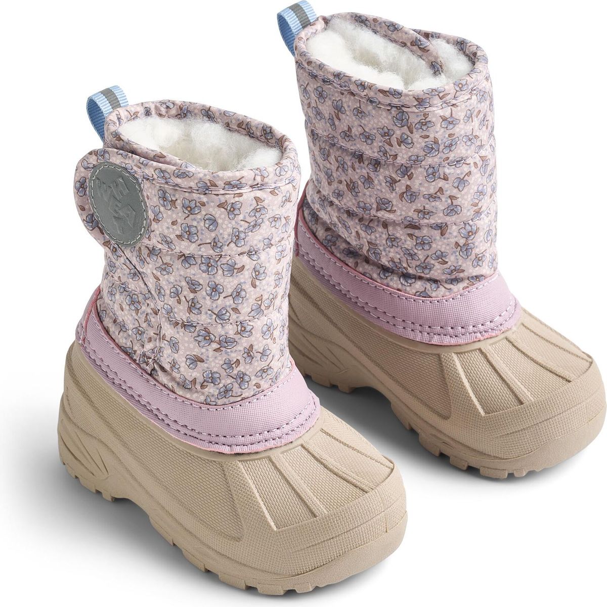 Wheat Winterboot Winty lilac blue flowers (9735) 31 WF697-02-9735-31