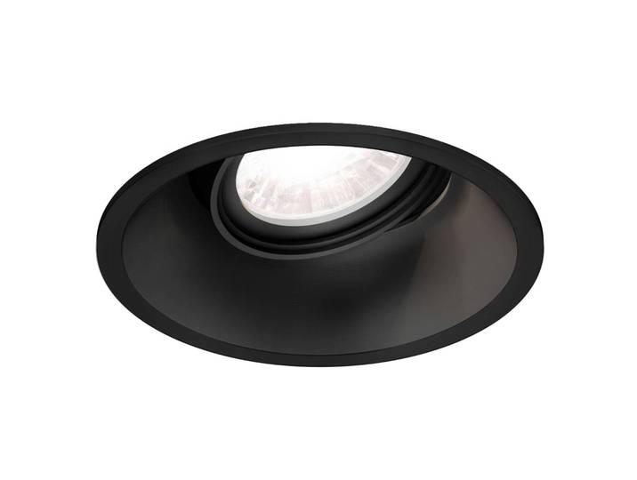 Wever & Ducré Lighting WEVER DUCRÉ Deep Adjust Einbau 2.700K schwarz Adjust, dimmbar, schwarz, für Wohn- / Esszimmer, Aluminium, Modern, Einbauleuchte