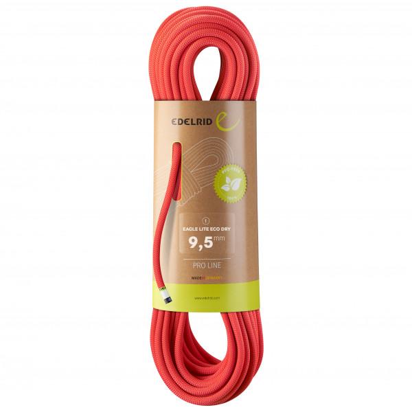 Edelrid - Eagle Lite Eco Dry 9,5 mm - Einfachseil Länge 60 m rot