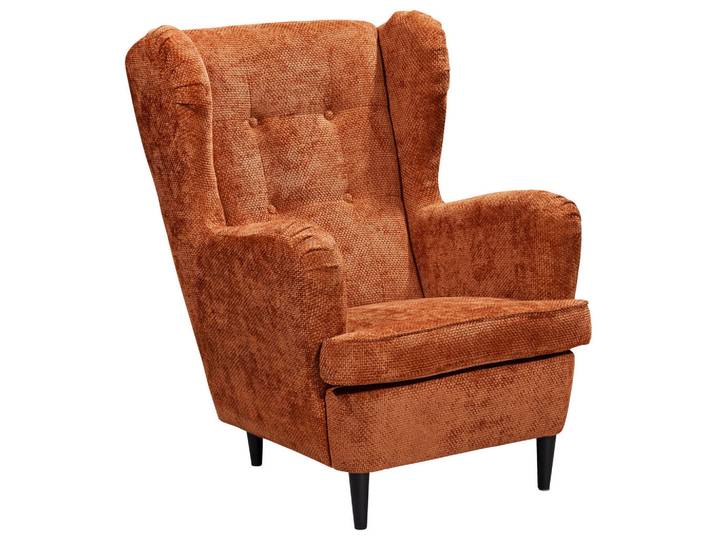 Livetastic Ohrensessel, Terracotta, Holz, Buche, 78x102x98 cm, Made in EU, gepolsterte Armlehnen, Wohnzimmer, Sessel, Ohrensessel