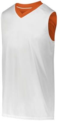 Augusta Sportswear 152 Athletic Reversible Two-Color Jersey T-Shirt in Orange/White size 2XL   Polyester