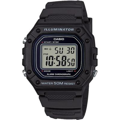 Chronograph, schwarz (schwarz, schwarz), CASIO TIMELESS COLLECTION, Armbanduhren, Herren, Chronograph, Quarzuhr, Armbanduhr, Herrenuhr,Digitaluhr, Resinarmband,Stoppfunktion