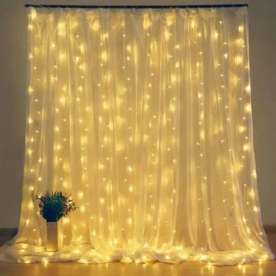 Uplift Picks GlowCascade LED Curtain Lights 3M 4M 6M USB Fairy Lights With Remote warm 6x3 M