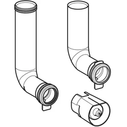 Set Spülbögen für Geberit Duofix bis Breite 42.5 cm