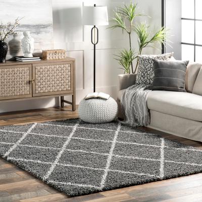 Nuloom Kesha Contemporary Trellis Shag Area Rug