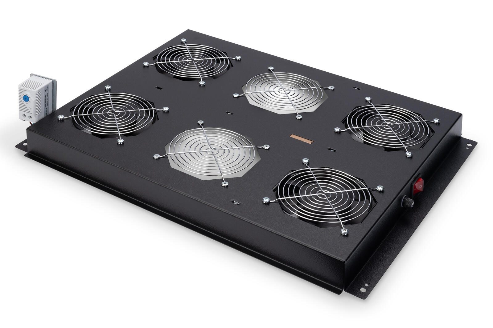Digitus Dachlüftermodule für 19" Unique Schränke 4 Lüfter RAL9005 schwarz DN-19 FAN-4-SRV-B