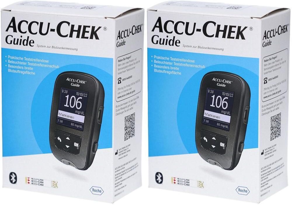 Accu-Chek Guide Blutzuckermessgerät Set mg/dl 2x 2x1 St