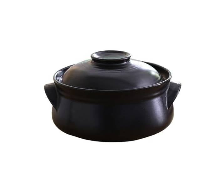 Schmortopf Auflauftopf aus Keramik, Suppentopf, gedämpfter Reis, geschmorter Hühnerreis und hitzebeständiger Topf(2.3L)