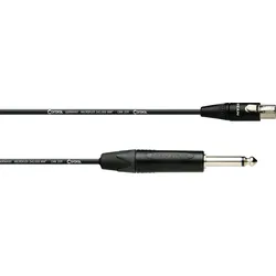 CPI 1 FP-RT 4 - CORDIAL XLR female tiny 4-pol., 6.3 mm Klinke mono, 1,00m
